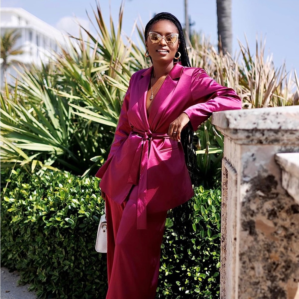 Amazon “The Drop” Tenicka B Orchid Satin Blazer.